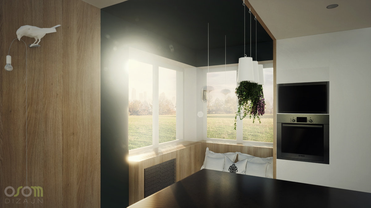 Projekt aranżacji wnętrz mieszkania w Łodzi