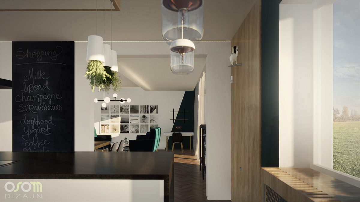 Projekt aranżacji wnętrz mieszkania w Łodzi